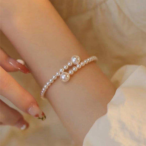 Eternal Embrace White Freshwater Pearl Bracelet - House Of Pearls